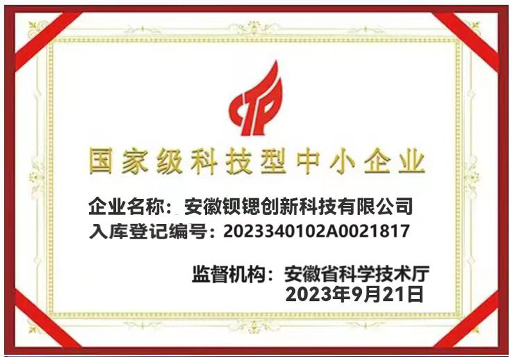 国家级科技型中小企业